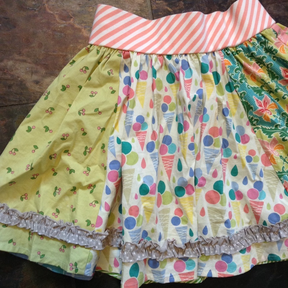 MATILDA JANE mixed pattern circle skirt 6 (E4) - Picture 2 of 8